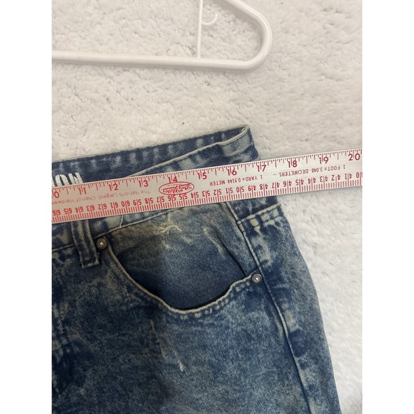 Trillnation Acid Wash Distressed Ripped Jeans Mens Size 34 Denim Fashion - Picture 3 of 5